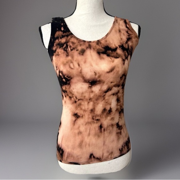 Womens Tank Top Size XS Sleeveless Ann Taylor Loft Shirt, Summer Tie-Dye Hippie - Picture 4 of 8